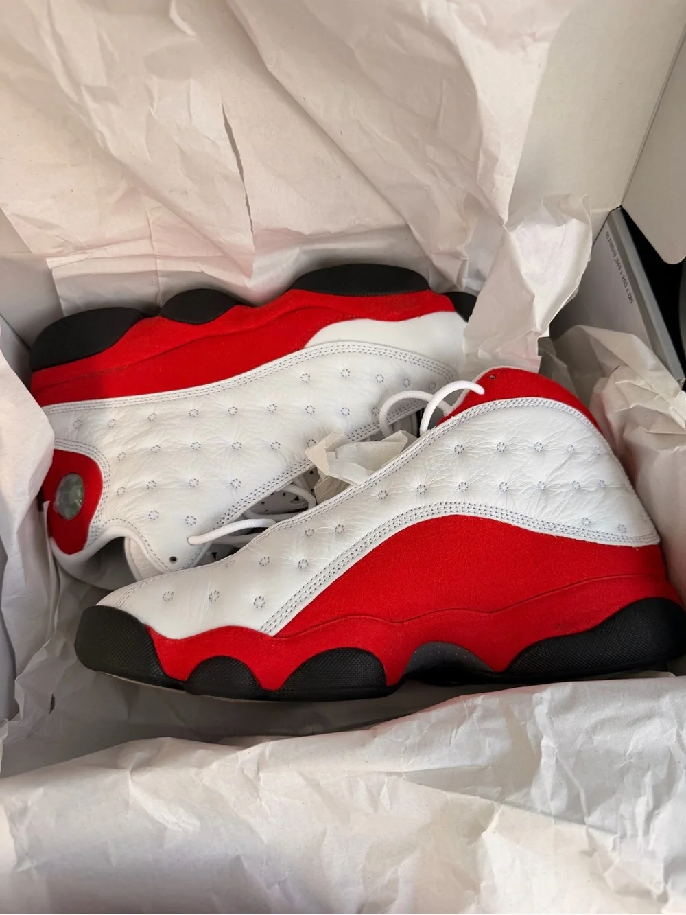 Men’s White and Red jordan 13 Sneakers - Brand: Unknown